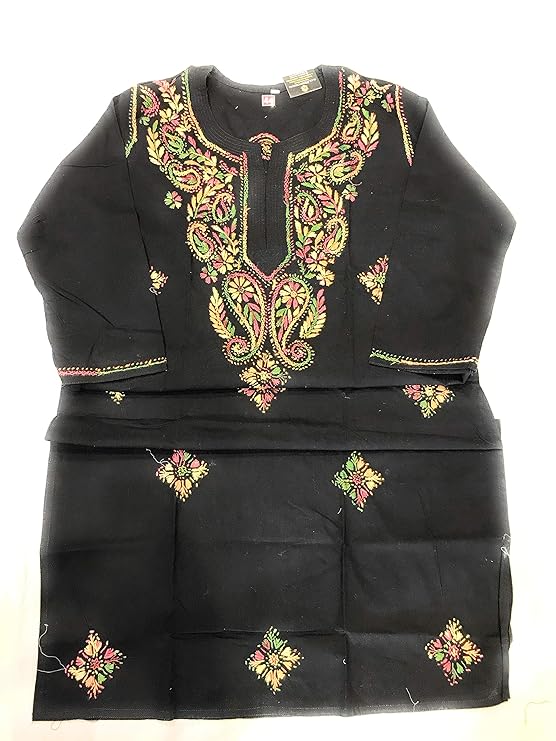 Embroided Kurti Black