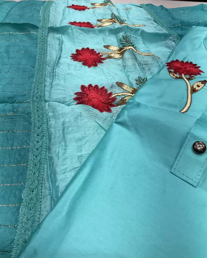 Cotton Salwar Suit Material Embroidered