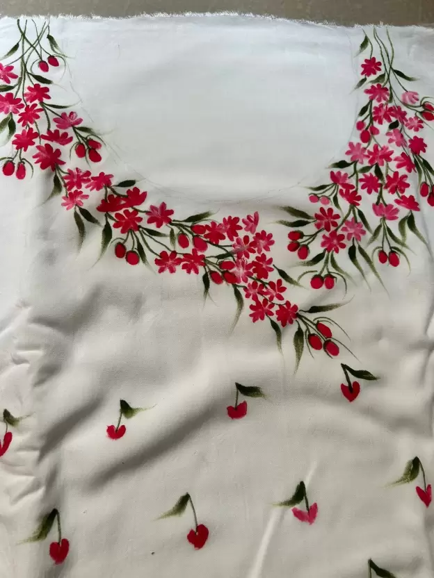 Pure Cotton Salwar Suit Material Embroidered