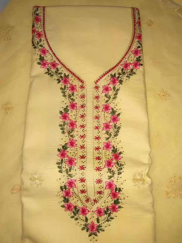Pure Cotton Salwar Suit Material Embroidered