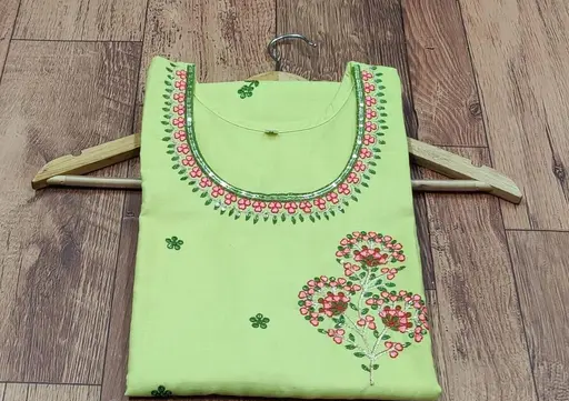 Trendy Cotton Embroidered Kurti